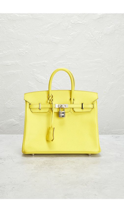 Hermes Epsom Birkin 25 Handbag in Yellow - FWRD Renew - Modalova