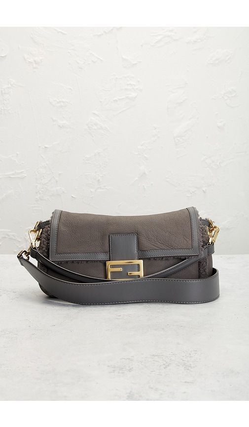 Fendi Shearling Baguette Shoulder Bag in - FWRD Renew - Modalova