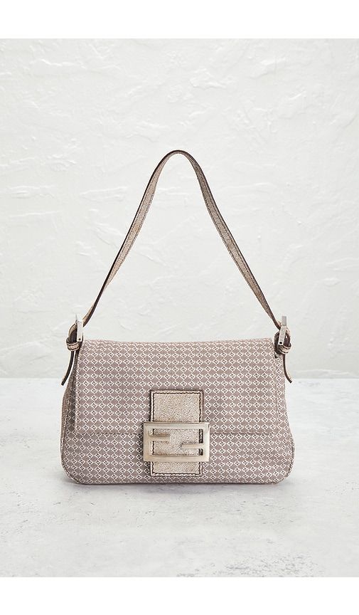 Fendi Mini Mama Baguette Shoulder Bag in Metallic - FWRD Renew - Modalova