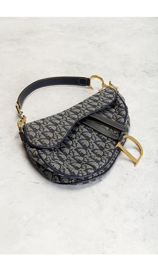 Dior Trotter Oblique Saddle Bag in - FWRD Renew - Modalova