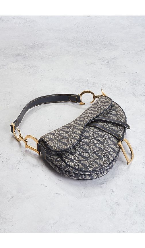 Dior Trotter Oblique Saddle Bag in - FWRD Renew - Modalova