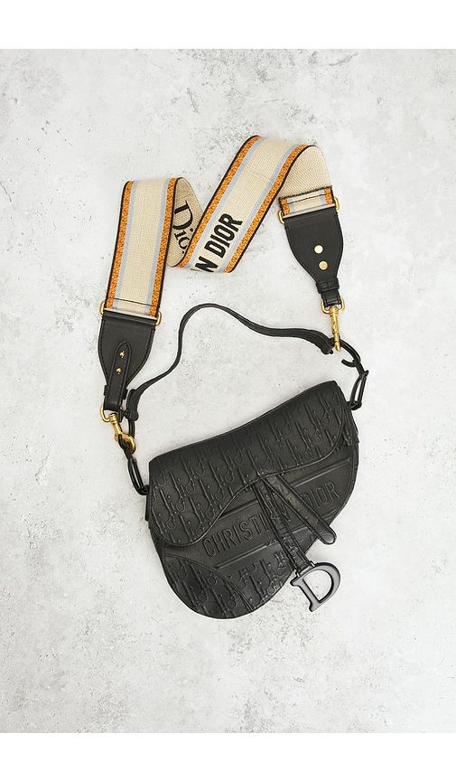 Dior Oblique Embossed Saddle Bag in - FWRD Renew - Modalova