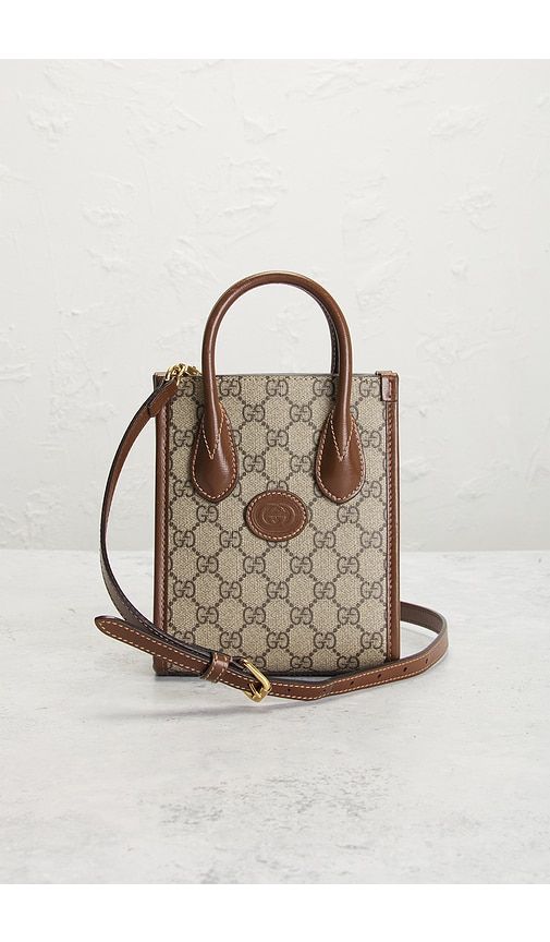 Gucci Retro Interlocking G Mini Tote Bag in - FWRD Renew - Modalova