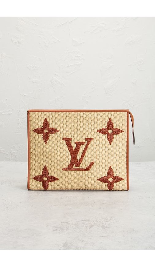 Louis Vuitton Monogram Giant Raffia Toiletry Pouch 26 in - FWRD Renew - Modalova