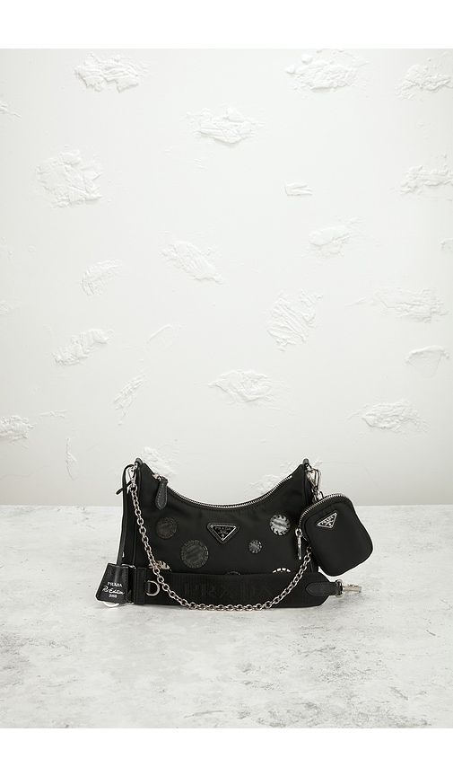 Prada Sequin Polka Dot Re-Edition 2005 Re-Nylon Shoulder Bag in - FWRD Renew - Modalova