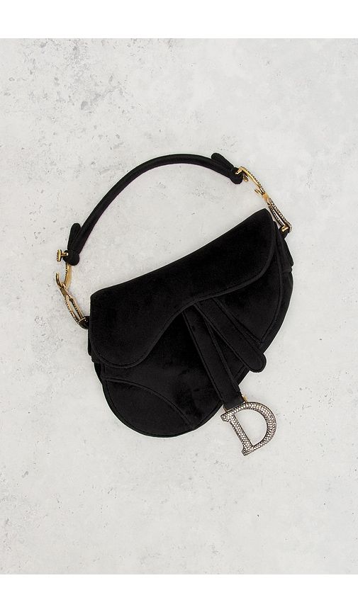 Dior Velvet Mini Saddle Bag in - FWRD Renew - Modalova