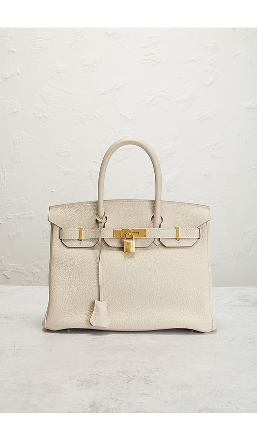 Hermes Togo Birkin 30 Handbag in White - FWRD Renew - Modalova