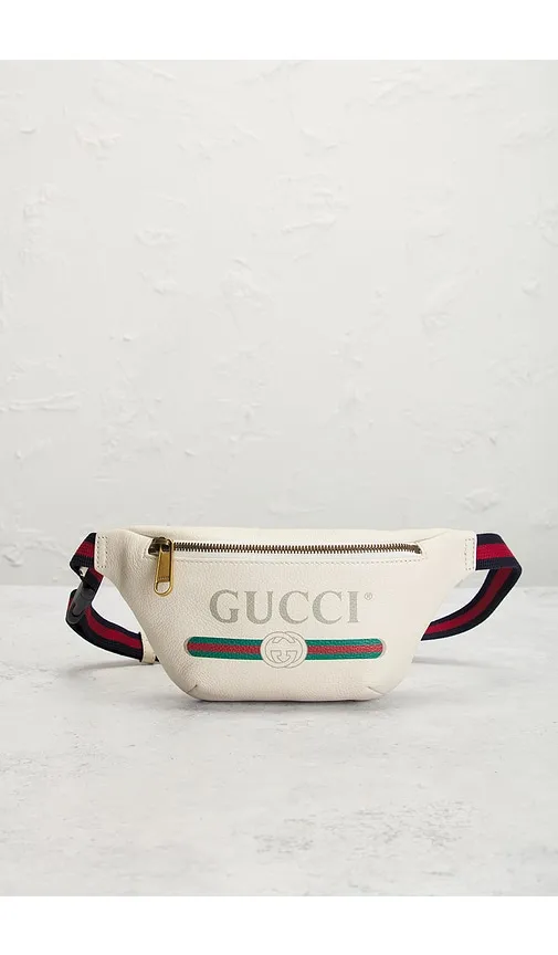 Gucci Logo Belt Bag in Ivory - FWRD Renew - Modalova