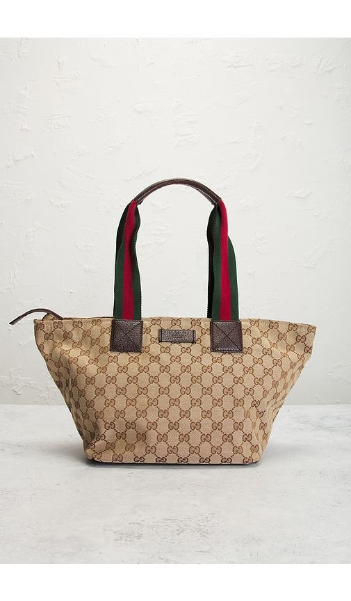 Gucci Web Bucket Tote Bag in - FWRD Renew - Modalova