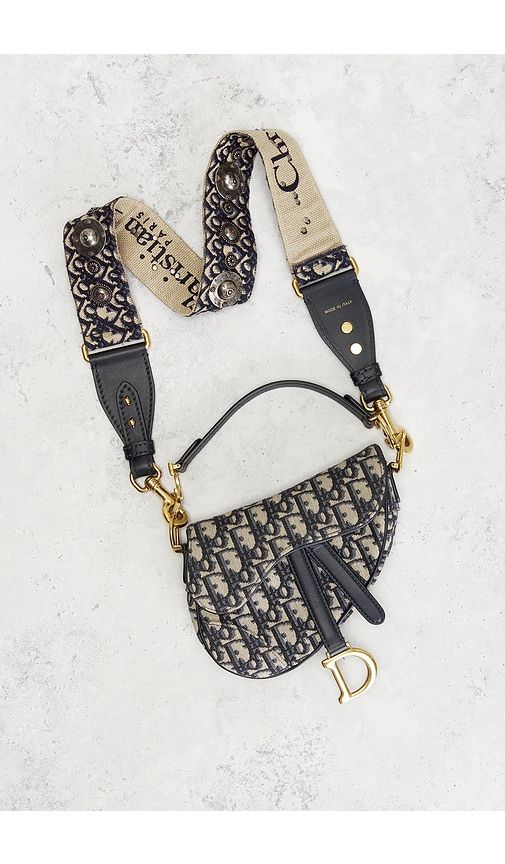 Dior Trotter Oblique Mini Saddle Bag in - FWRD Renew - Modalova