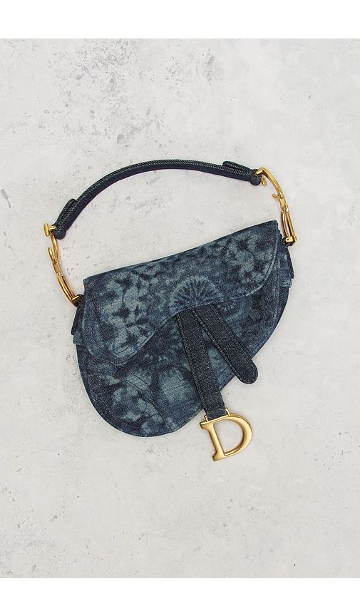 Dior Kaleidoscopic Tie Dye Denim Mini Saddle Bag in - FWRD Renew - Modalova
