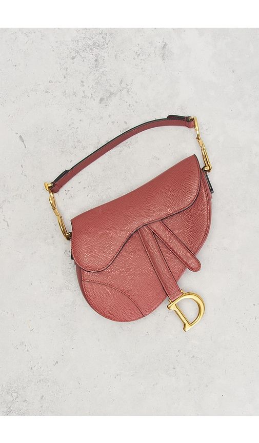 Dior Mini Saddle Bag in Coral - FWRD Renew - Modalova