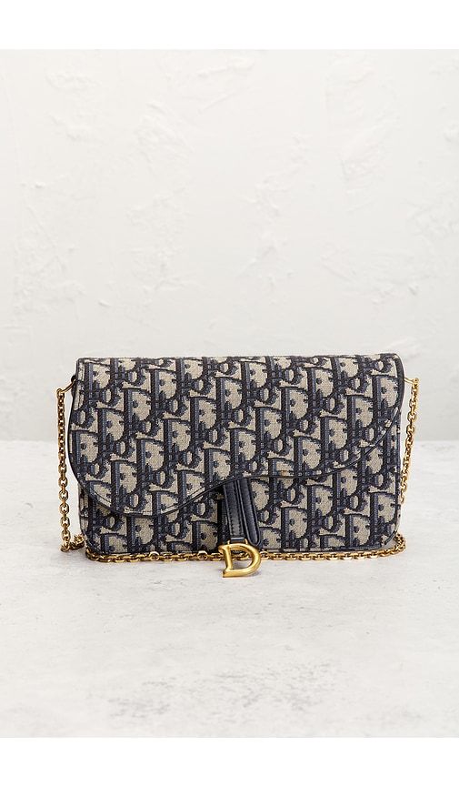 Dior Oblique Saddle Wallet On Chain in - FWRD Renew - Modalova