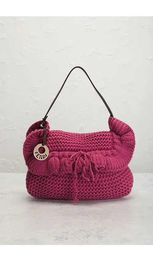 Fendi Wool Crocheted Chef Shoulder Bag in - FWRD Renew - Modalova