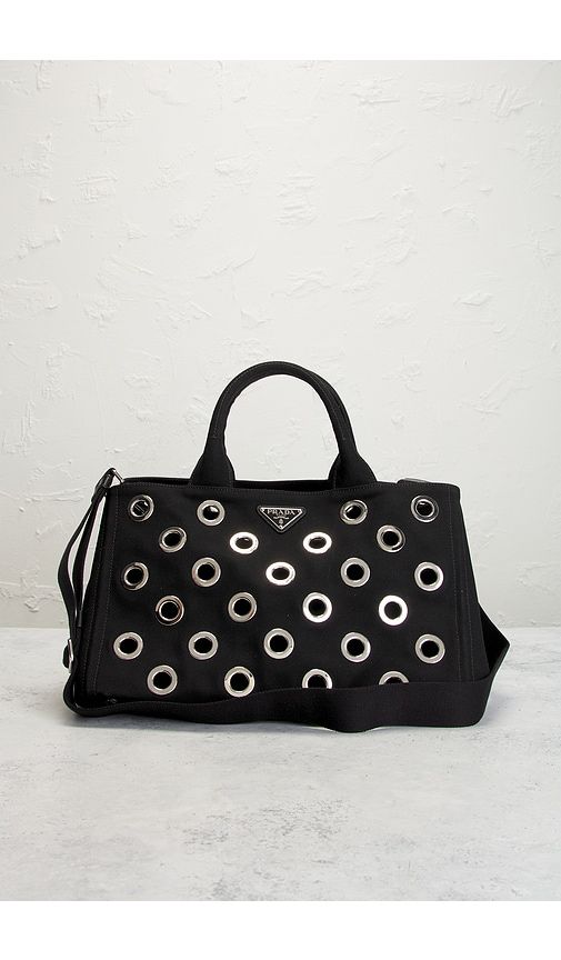 Prada Grommet Canapa Tote Bag in - FWRD Renew - Modalova
