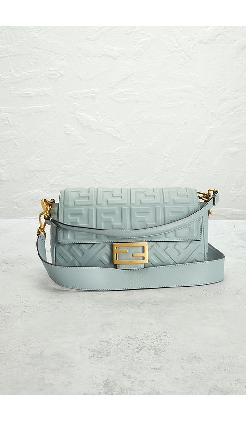 Fendi FF Embossed Midi Chain Baguette Shoulder Bag in - FWRD Renew - Modalova