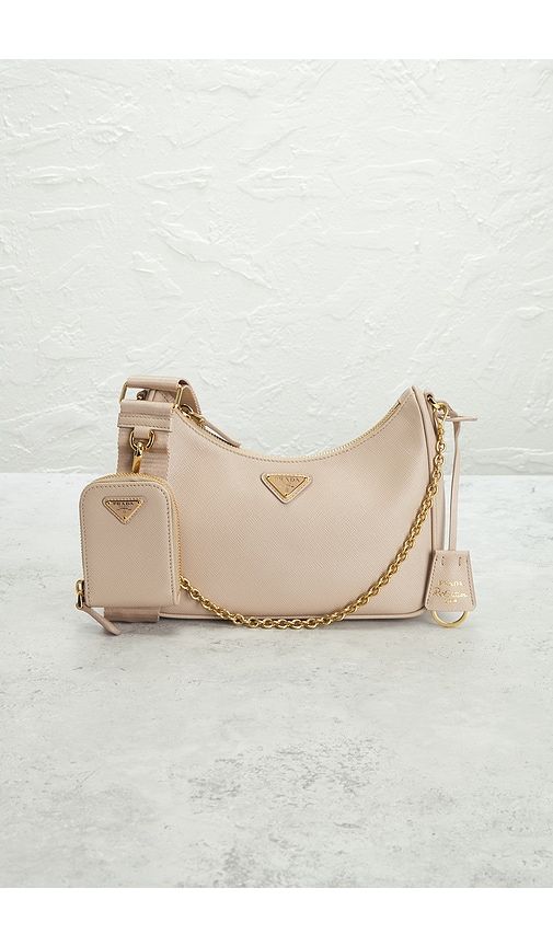 Prada Saffiano Re-Edition 2005 Shoulder Bag in Brown - FWRD Renew - Modalova