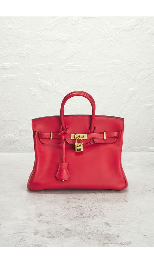 Hermes Swift Birkin 25 Handbag in Red - FWRD Renew - Modalova