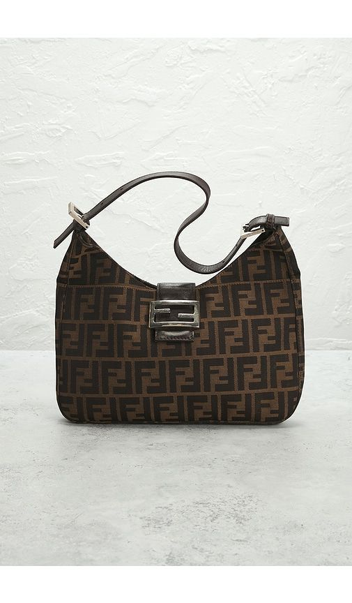 Fendi Zucca Hobo Bag in Brown - FWRD Renew - Modalova