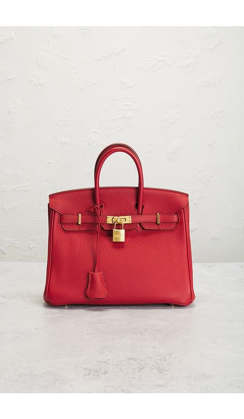 Hermes Togo Birkin 25 Handbag in Red - FWRD Renew - Modalova