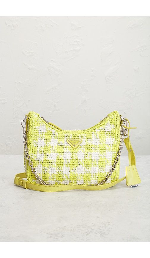 Prada Raffia Crochet Re-Edition 2005 Shoulder Bag in - FWRD Renew - Modalova