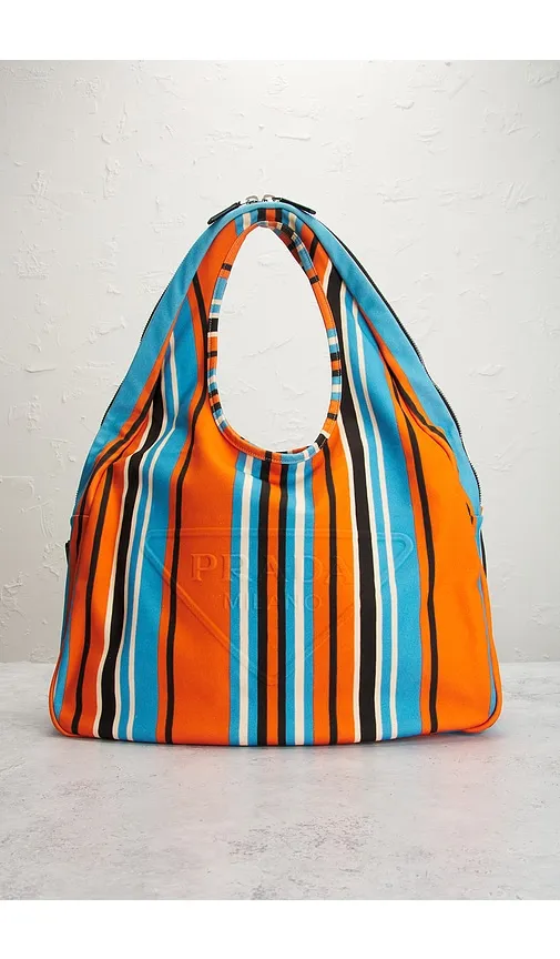 Prada Canapa Baiadera Hobo Bag in Orange - FWRD Renew - Modalova