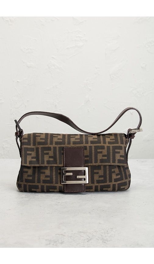 Fendi Zucca Baguette Shoulder Bag in - FWRD Renew - Modalova