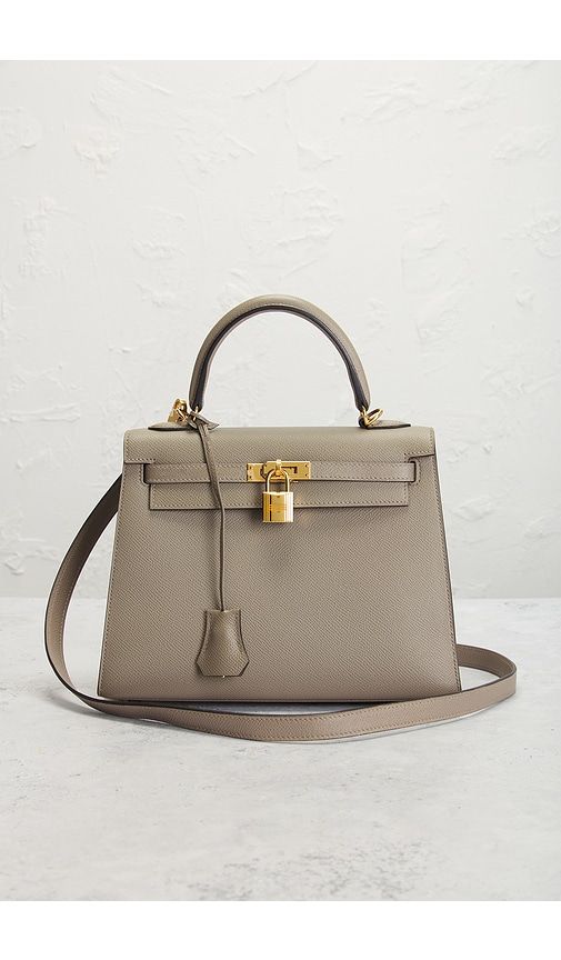 Hermes Epsom Kelly 25 Sellier Handbag in Grey - FWRD Renew - Modalova