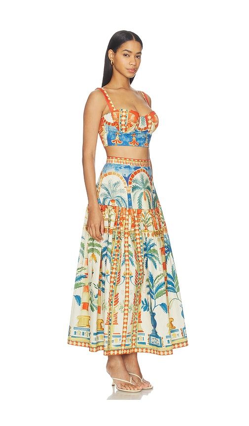 Cotton Poplin Coord Set in Ivory. - size M (also in XL, XS) - Falguni Shane Peacock - Modalova