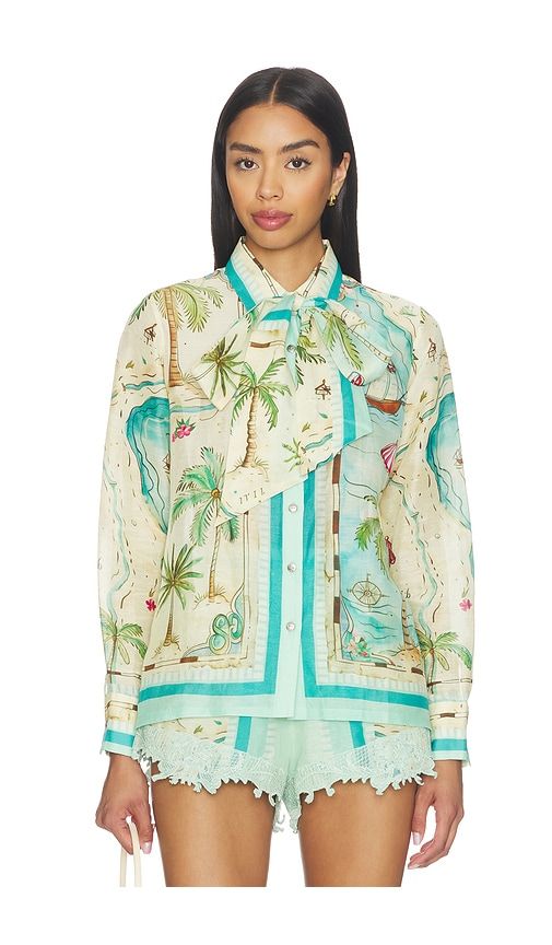 Blouse in Mint,Blue. - size L (also in M, S, XS) - Falguni Shane Peacock - Modalova