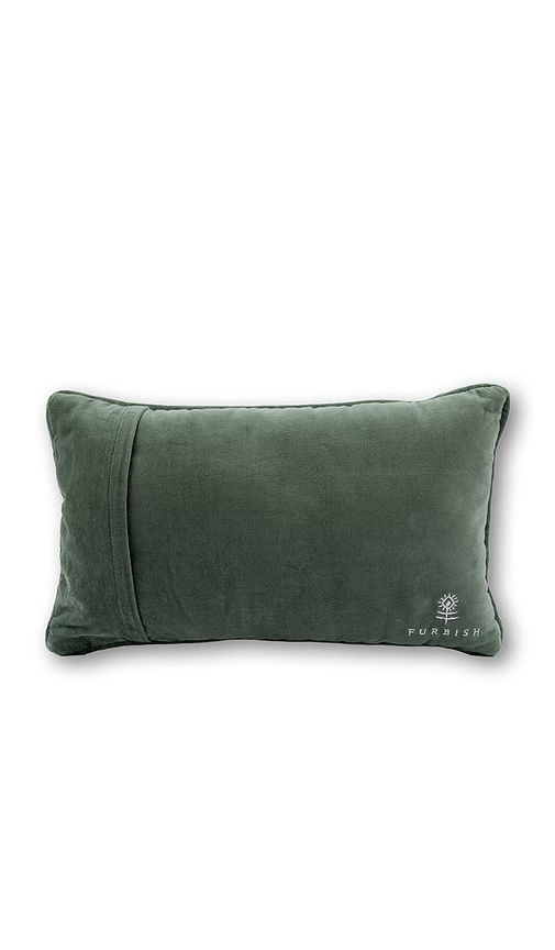 Make It Double Needlepoint Pillow in Green - Furbish Studio - Modalova