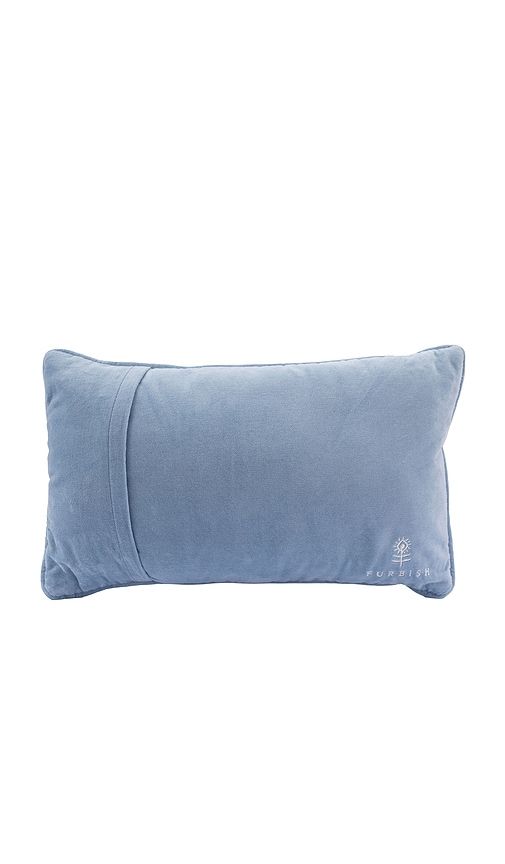 Spill The Tea Needlepoint Pillow in Blue - Furbish Studio - Modalova