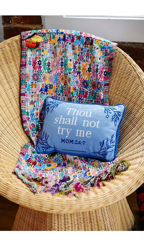 Try Me Needlepoint Pillow in - Furbish Studio - Modalova