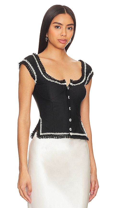 Adeline Top in Black. - size L (also in XXS) - Fait Par Foutch - Modalova