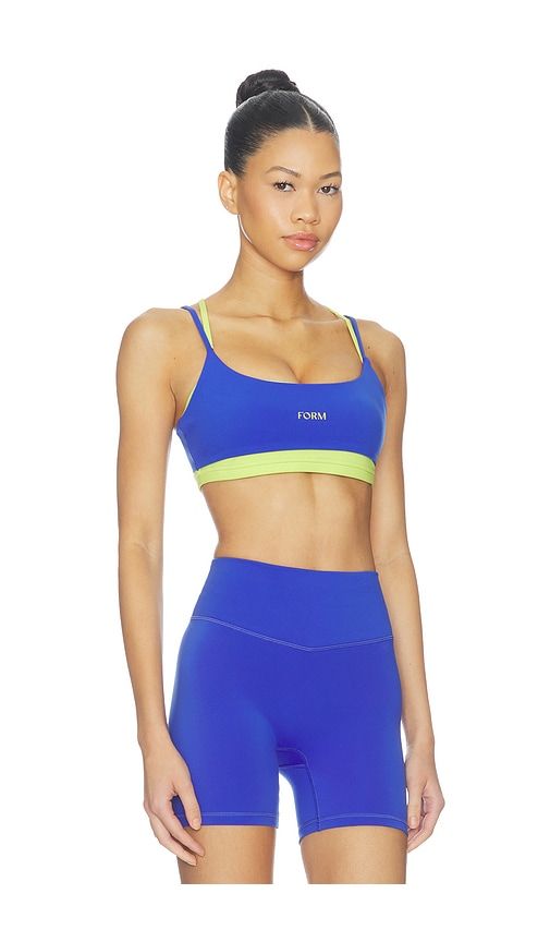 Criss Cross Layered Sports Bra in Blue. - size M (also in S, XS) - FORM - Modalova