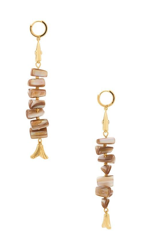 Fresh Catch Earrings in Metallic Gold - Frasier Sterling - Modalova