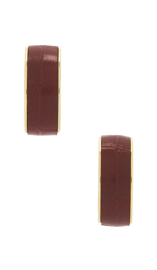 Frasier Sterling Croc Hoops in Red - Frasier Sterling - Modalova