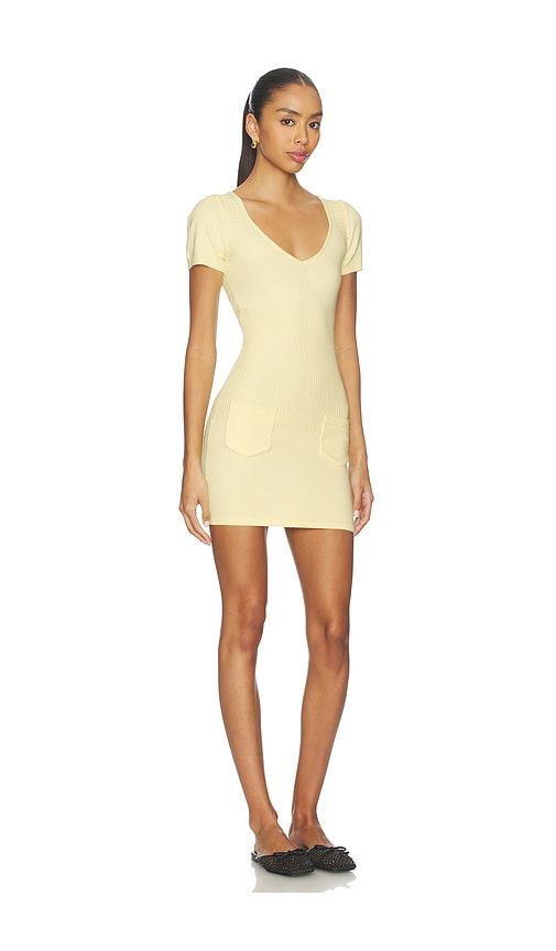 Daphne Cloud Knit Mini Dress in Yellow. - size L (also in M, S, XS) - Frankies Bikinis - Modalova
