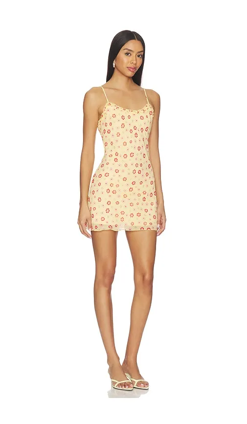 Josie Chiffon Mini Dress in Yellow. - size M (also in S) - Frankies Bikinis - Modalova