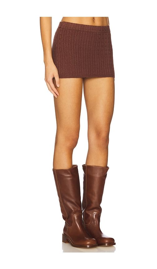 Marialla Cable Knit Skort in Brown. - size L (also in M, XL) - Frankies Bikinis - Modalova