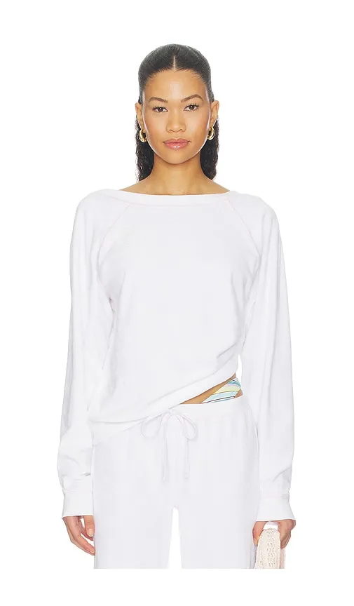 X Devon Lee Carlson Robertson Terry Sweatshirt in White. - size L (also in M, S, XL, XS) - Frankies Bikinis - Modalova