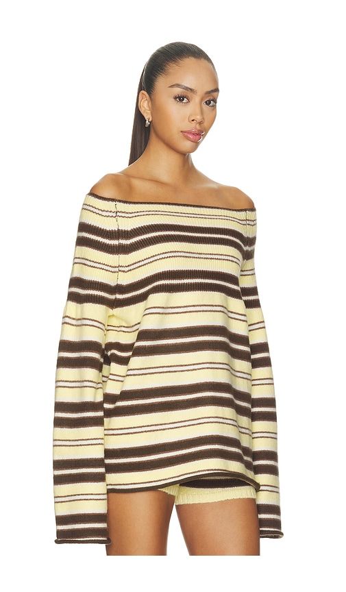 Beau Oversized Knit Sweater in Yellow. - size L (also in M, S, XL, XS, XXS) - Frankies Bikinis - Modalova