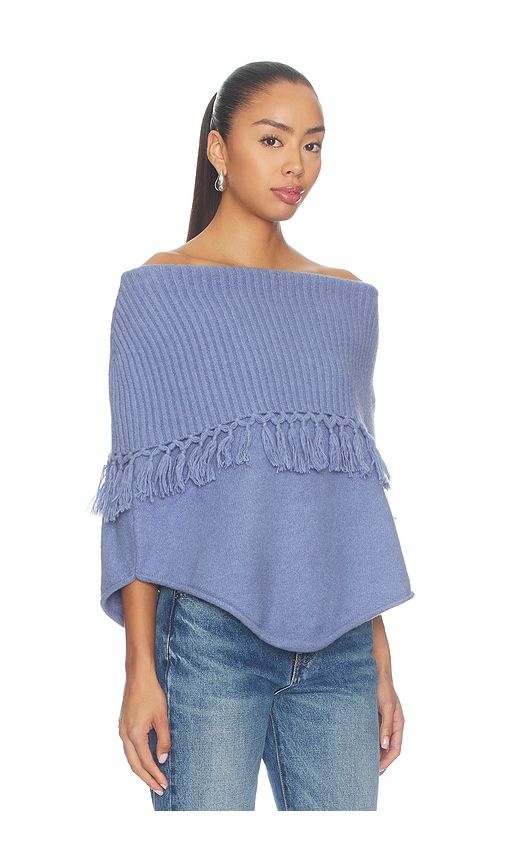 Benny Knit Poncho in Blue. - size S/M (also in L/XL) - Frankies Bikinis - Modalova
