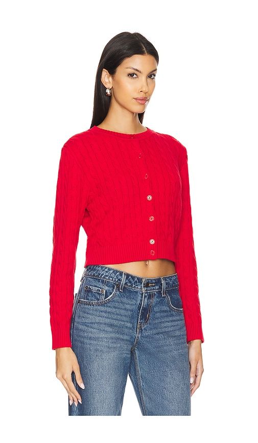 Dudley Cable Knit Cardigan in Red. - size S (also in L, XS) - Frankies Bikinis - Modalova
