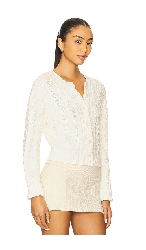 Marley Cable Knit Cardigan in Cream. - size S (also in XS) - Frankies Bikinis - Modalova