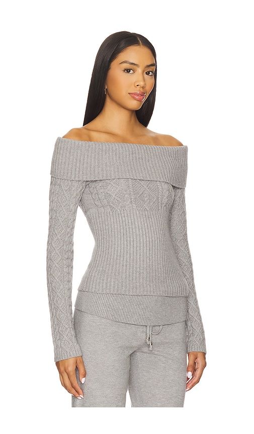 Jazz Cable Knit Sweater in Grey. - size M (also in S) - Frankies Bikinis - Modalova