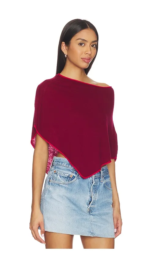 Scout Knit Poncho in Ember in Red. - size L/XL (also in S/M) - Frankies Bikinis - Modalova