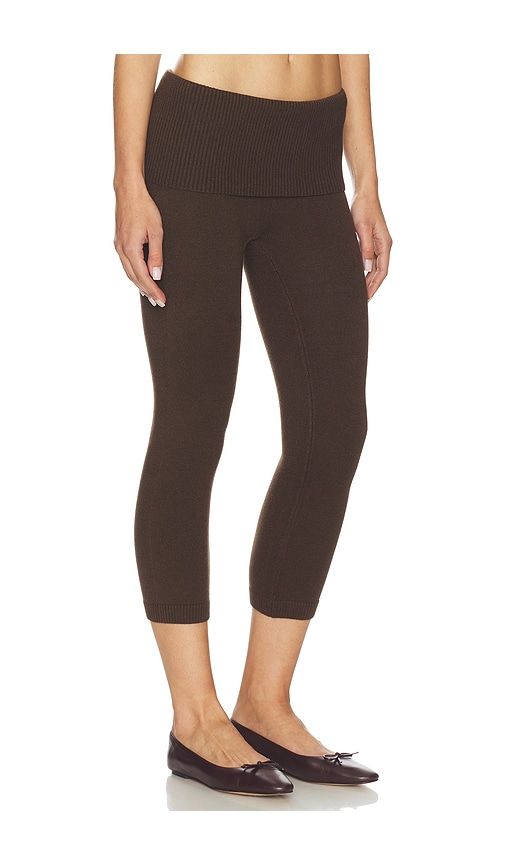 Milo Cloud Knit Capri Pant in Chocolate. - size M (also in S, XS) - Frankies Bikinis - Modalova
