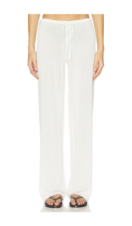 Ela Knit Pant in White. - size M (also in S) - Frankies Bikinis - Modalova