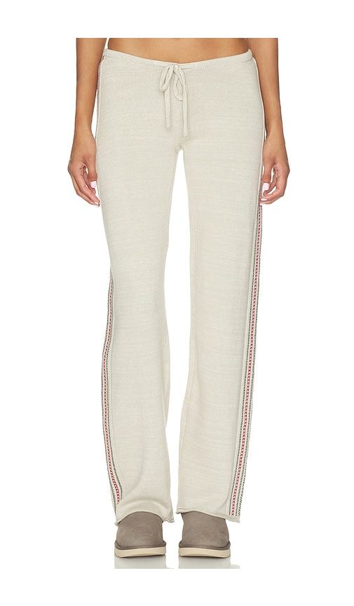 Kingston Cotton Knit Pant in Cream. - size L (also in M, S, XL, XS) - Frankies Bikinis - Modalova